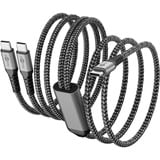 goobay 75739, Cable negro/Gris