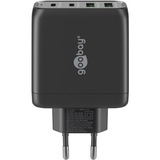 goobay Cargador rápido multipuerto USB-C, PD, GaN, 68 vatios negro