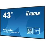 iiyama LH4341UHS-B2, Pantalla de gran formato negro brillante