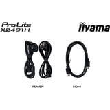 iiyama ProLite X2491H-B1, Monitor LED negro (mate)