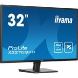 iiyama ProLite X3270QSU-B1 pantalla para PC 80 cm (31.5") 2560 x 1440 Pixeles Wide Quad HD LED Negro, Monitor LED negro (mate), 80 cm (31.5"), 2560 x 1440 Pixeles, Wide Quad HD, LED, 3 ms, Negro