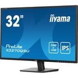iiyama ProLite X3270QSU-B1 pantalla para PC 80 cm (31.5") 2560 x 1440 Pixeles Wide Quad HD LED Negro, Monitor LED negro (mate), 80 cm (31.5"), 2560 x 1440 Pixeles, Wide Quad HD, LED, 3 ms, Negro