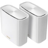 ASUS ZenWiFi AX (XT9) AX7800 2er Set Weiß Tribanda (2,4 GHz/5 GHz/5 GHz) Wi-Fi 6 (802.11ax) Blanco 4 Interno, Enrutador de malla blanco, Blanco, Interno, Sistema de malla, Poder, 264,77 m², Tribanda (2,4 GHz/5 GHz/5 GHz)
