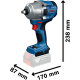 Bosch GDS 18V-780, 06019P4000, Tornillo de percusión azul
