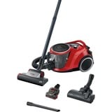 Bosch Serie 6 ProAnimal 2,4 L Aspiradora cilíndrica Secar 750 W Sin bolsa, Aspiradora de suelo rojo/Negro, 750 W, Aspiradora cilíndrica, Secar, Sin bolsa, 2,4 L, HEPA, Filtro higiénico