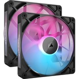 Corsair Corsair iCUE RX140 RGB Dual Kit, Ventilador negro