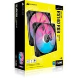 Corsair iCUE LINK RX140 RGB Dual, Ventilador negro