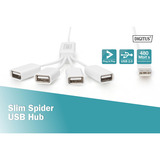 Digitus DA-70216, Hub USB blanco