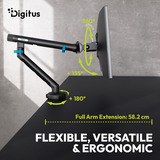 Digitus DA-90469, Soporte de monitor negro