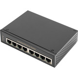 Digitus Red Ethernet Gigabit de 8 puertos, Interruptor/Conmutador negro