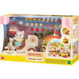 EPOCH Sylvanian Families - Puesto móvil de hamburguesas con figura, Juegos de construcción 