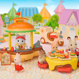 EPOCH Sylvanian Families - Puesto móvil de hamburguesas con figura, Juegos de construcción 