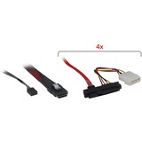 Inter-Tech 0.5m SFF 8087/4xSFF 8482+SATA 0,5 m Negro, Rojo, Cable negro/Rojo, 0,5 m, SFF 8087, 4x SFF 8482 / SATA Power, Macho/Macho, Negro, Rojo, 90 g
