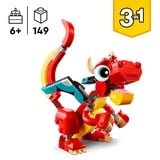 LEGO Creator Dragón Rojo, Juegos de construcción Juego de construcción, 6 año(s), Plástico, 149 pieza(s), 185 g