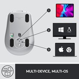 Logitech Anywhere 3 for Business ratón mano derecha Bluetooth Laser 4000 DPI gris claro, mano derecha, Laser, Bluetooth, 4000 DPI, Gris
