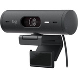 Logitech Brio 500 Cámaras web, Webcam negro, 4 MP, 1920 x 1080 Pixeles, Full HD, 60 pps, 1280x720@60fps, 1920x1080@30fps, 1080p, 720p