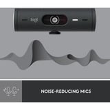 Logitech Brio 500, Webcam negro