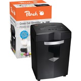 Peach PS500-80 triturador de papel Corte cruzado 58 dB Negro, Destructora de documentos negro/Plateado, Corte cruzado, 27 L, 450 hojas, 58 dB, 18 hojas, 120 min