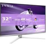 Philips Evnia 8000 32M2N8900/00 pantalla para PC 80 cm (31.5") 3840 x 2160 Pixeles 4K Ultra HD QD-OLED Blanco, Monitor de gaming blanco, 80 cm (31.5"), 3840 x 2160 Pixeles, 4K Ultra HD, QD-OLED, 0,03 ms, Blanco