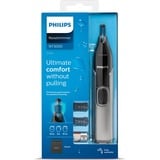 Philips NT3650/16, Cortapelos de nariz /oreja gris/Negro