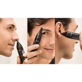 Philips NT3650/16, Cortapelos de nariz /oreja gris/Negro