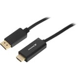 Sharkoon Cable adaptador Displayport 1.2 > HDMI 4K negro
