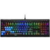 Sharkoon SKILLER SGK60 teclado USB QWERTY Inglés de EE. UU. Negro, Teclado para gaming negro, Completo (100%), USB, Interruptor mecánico, QWERTY, LED RGB, Negro