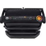 Tefal OptiGrill + GC7128 parrilla eléctrica de contacto, Barbacoa de contacto negro, Negro, Acero inoxidable, Rectangular, Aluminio, Termoplástico, Listo, Temperatura
