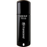 Transcend JetFlash 350 unidad flash USB 16 GB USB tipo A 2.0 Negro, Lápiz USB negro brillante, 16 GB, USB tipo A, 2.0, Tapa, 8,5 g, Negro