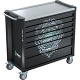Wera 9702 Tool Rebel Carro de taller Stainless XXL 2, con equipamiento, Carros de herramienta negro/Plateado