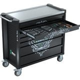 Wera 9702 Tool Rebel Carro de taller Stainless XXL 2, con equipamiento, Carros de herramienta negro/Plateado