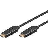 goobay 61286, Cable negro/Dorado