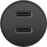 goobay Cargador rápido para coche Dual USB-C 30 vatios, PD negro