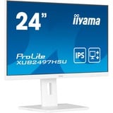 iiyama ProLite XUB2497HSU-W2 pantalla para PC 60,5 cm (23.8") 1920 x 1080 Pixeles Full HD LED Blanco, Monitor LED blanco (mate), 60,5 cm (23.8"), 1920 x 1080 Pixeles, Full HD, LED, 1 ms, Blanco