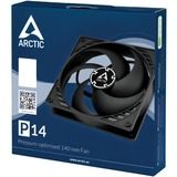 ARCTIC P14 Carcasa del ordenador Ventilador 14 cm Negro negro, Ventilador, 14 cm, 1700 RPM, 24,5 dB, 72,8 cfm, 123,76 m³/h