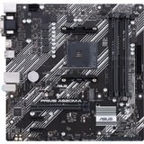 ASUS PRIME A520M-A II/CSM AMD A520 Zócalo AM4 micro ATX, Placa base negro/Gris, AMD, Zócalo AM4, AMD Ryzen™ 3, AMD Ryzen™ 5, DDR4-SDRAM, 128 GB, DIMM
