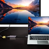 ATEN Adaptador de USB-C a 4K HDMI gris/Negro, 3.2 Gen 1 (3.1 Gen 1), USB Tipo C, Salida HDMI, 4096 x 2160 Pixeles