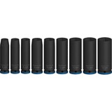 Bosch Juego de dados de impacto PRO 1/4", 9 piezas, Llave de tubo negro