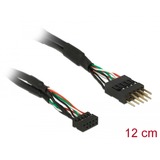 DeLOCK Cable USB 2.0, conector hembra de 10 pines > conector macho de 10 pines negro