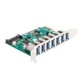 DeLOCK Tarjeta PCI Express x1 para 7 x USB 5 Gbps Tipo-A externos, Controlador USB 