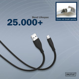Digitus AK-600108-020-S, Cable negro