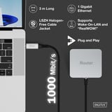 Digitus Cable USB-C 3.2 Gen1 > Ethernet RJ-45, 1Gbit/s, Adaptador negro