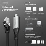 Digitus Cable USB-C 3.2 Gen1 > Ethernet RJ-45, 1Gbit/s, Adaptador negro