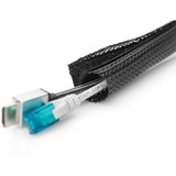 Digitus DA-90507 protector de cable Mantenimiento de cables Negro, Manguera de cable negro, Mantenimiento de cables, Negro, Poliéster, 2 m, 5 mm, 200 g