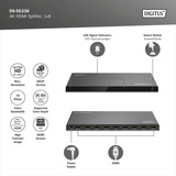 Digitus DS-55338, Splitter HDMI negro