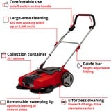 EINHELL 2352040 cesta para recogida de césped cortado Barredora de empuje para césped, Máquinas barredoras rojo/Negro, Barredora de empuje para césped, Negro, Rojo, 509 mm, 709 mm, 309 mm, 12,8 kg