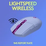Logitech G305 ratón mano derecha RF Wireless + Bluetooth Óptico 12000 DPI, Ratones para gaming lila, mano derecha, Óptico, RF Wireless + Bluetooth, 12000 DPI, 1 ms, Lila