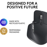 Logitech MX Master 3S ratón mano derecha RF Wireless + Bluetooth Laser 8000 DPI grafito, mano derecha, Laser, RF Wireless + Bluetooth, 8000 DPI, Grafito