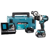 Makita Taladro atornillador a batería DDF486RTJ, 18 voltios, Taladro/destornillador azul/Negro