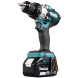 Makita Taladro atornillador a batería DDF486RTJ, 18 voltios, Taladro/destornillador azul/Negro